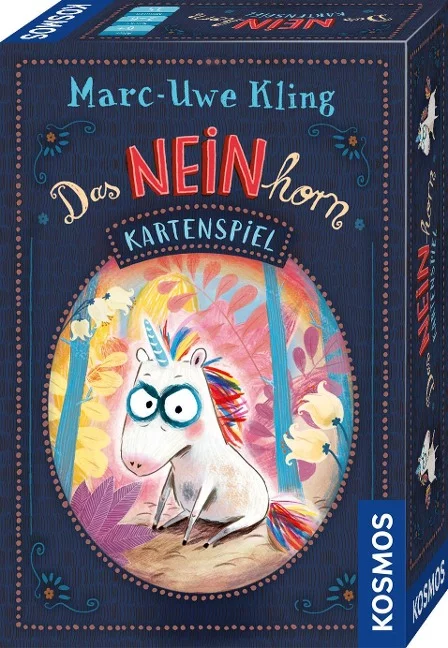 Spielschachtel „Das NEINhorn – Kartenspiel“ von Marc-Uwe Kling aus dem Kosmos Verlag.